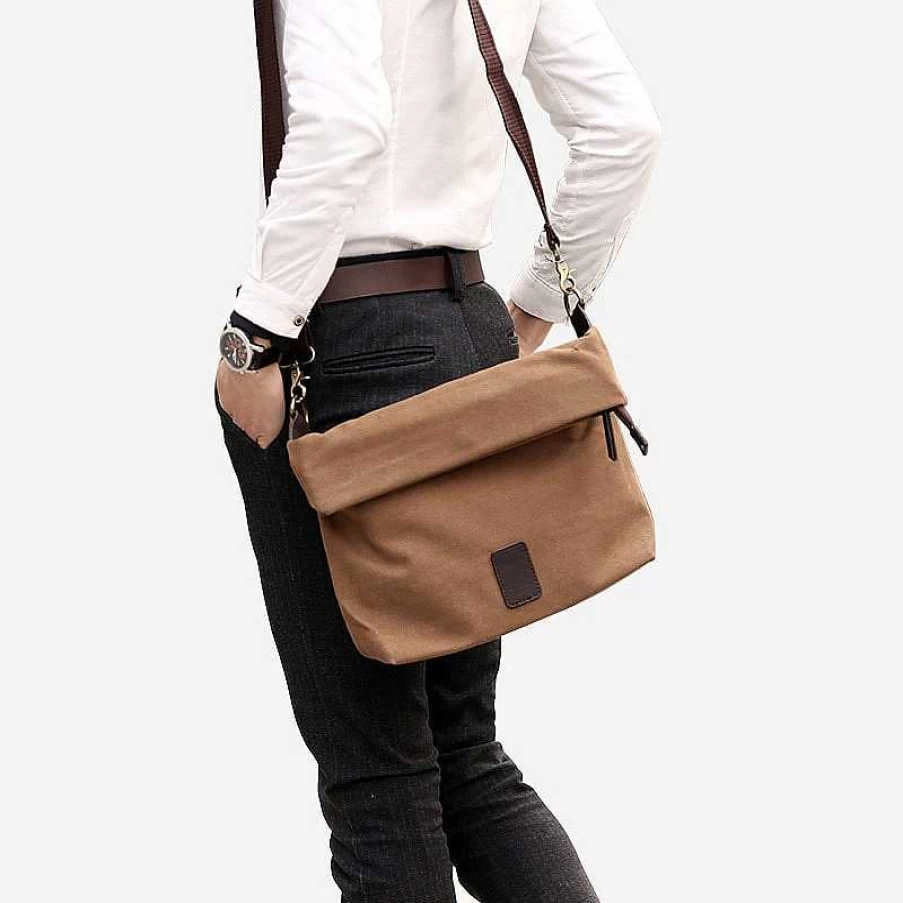 Sac Bandoulière Men's Canvas Messenger Bag - Durable & Stylish Crossbody Bag for Men
