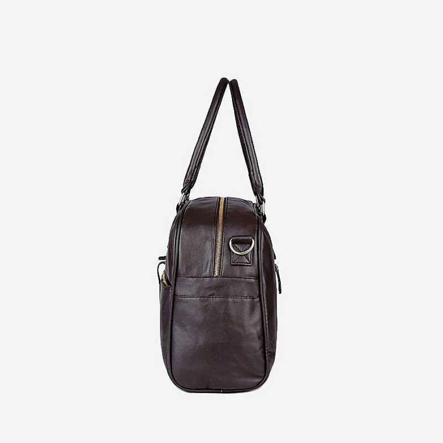 Sac Bandoulière Men's 24H Leather Weekender Bag for Travel & Work