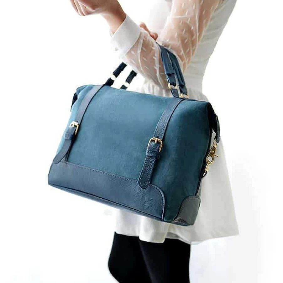 Sac Bandoulière Women's Suede Leather Tote Bag - Luxurious Nubuck Handbag for Women