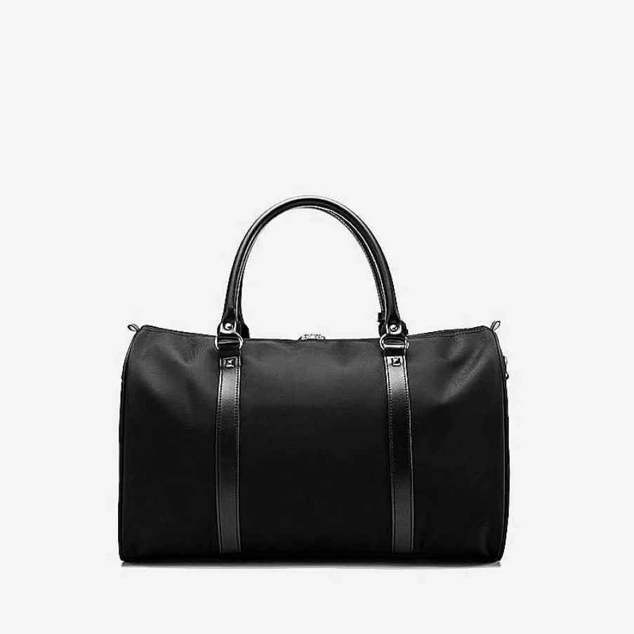 Sac Bandoulière Men's Black 48H Durable Travel & Weekend Bag for Stylish Getaways