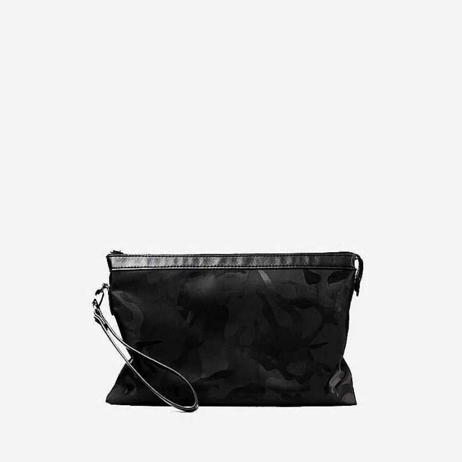Sac Bandoulière Men's 3-Piece Black Camouflage Bag Set - Military Style Backpack, Messenger & Duffle