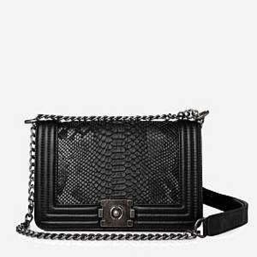 "Sac Bandoulière Women's Leather Messenger Bag with Adjustable Chain Strap"