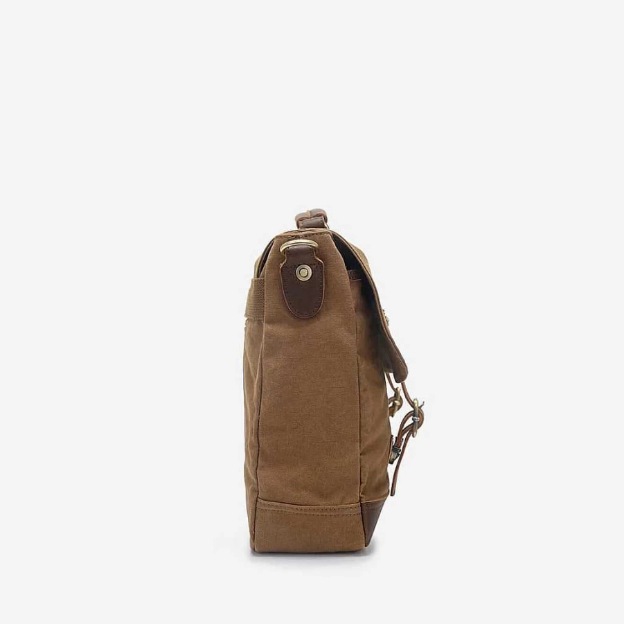 "Men's Sac Bandoulière Waterproof Canvas & Genuine Leather Messenger Bag"