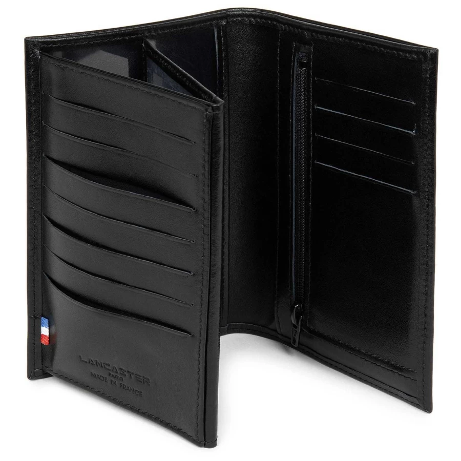Sac Bandoulière Men's Black Leather Wallet - Stylish & Durable Bifold Design