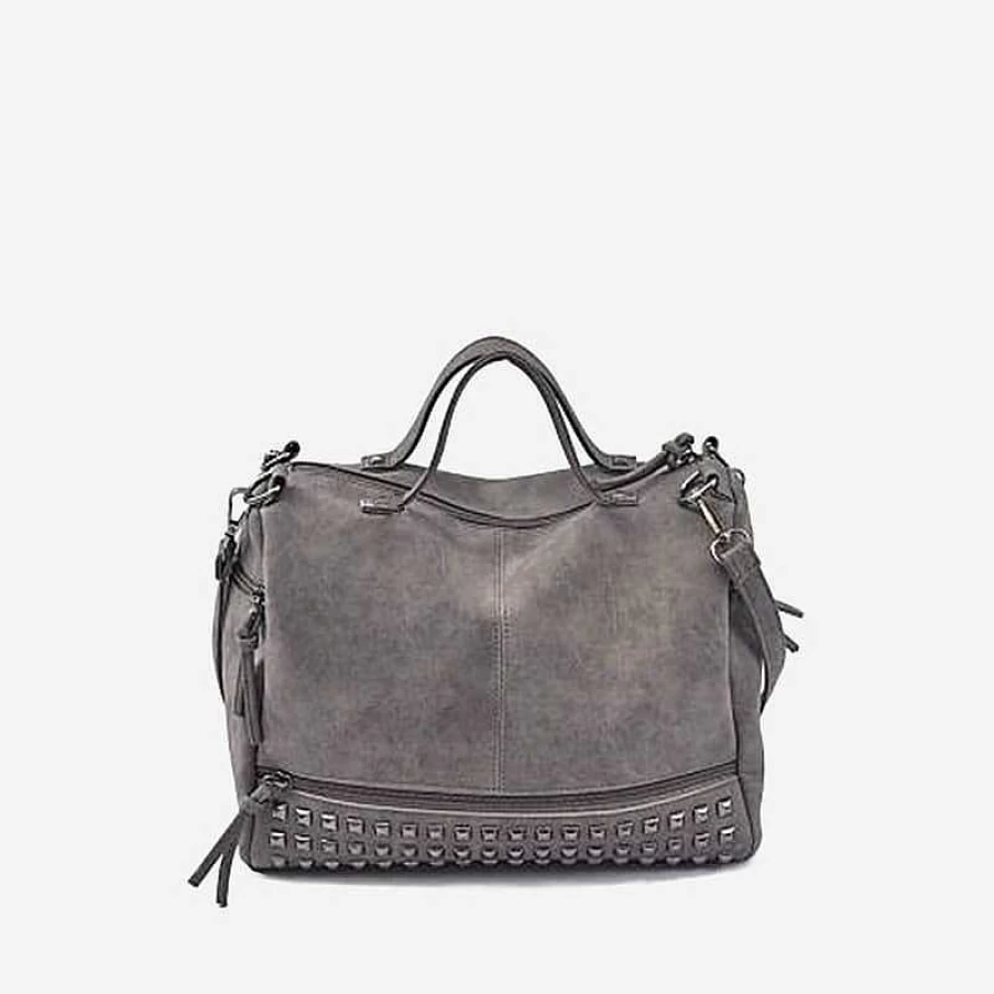Sac Bandoulière Women's Nubuck Leather Studded Crossbody Handbag