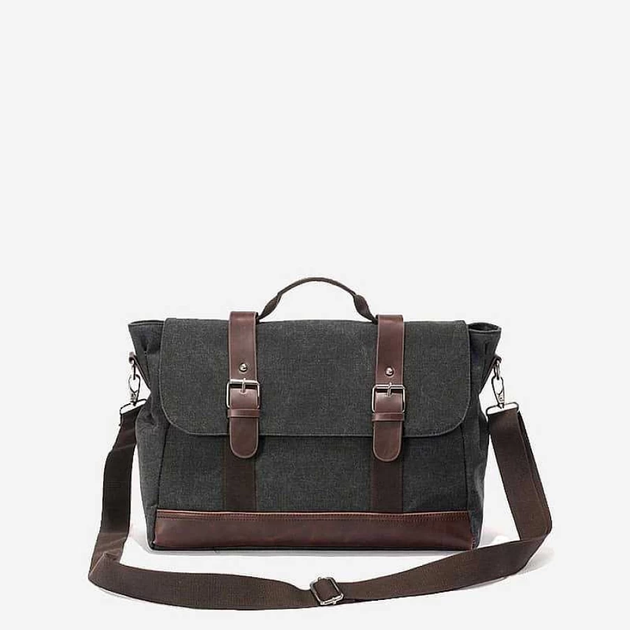 Sac Bandoulière Men's Canvas Messenger Bag - Durable Shoulder Strap & Top Handle for Everyday Use