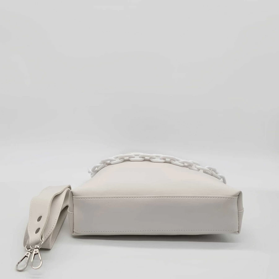 Sac Bandoulière Women's Crossbody Bag with Chunky Mesh Chain Strap