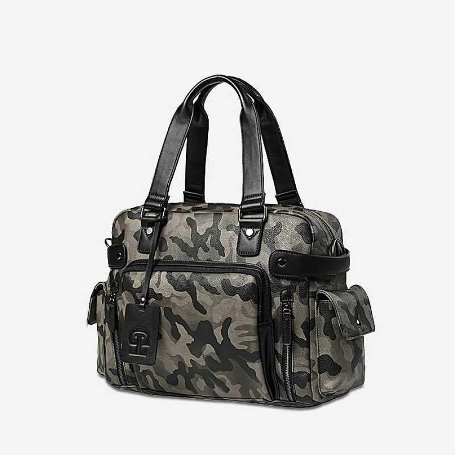 Sac Bandoulière Men's Camouflage Leather Crossbody Bag for Stylish & Durable Carry