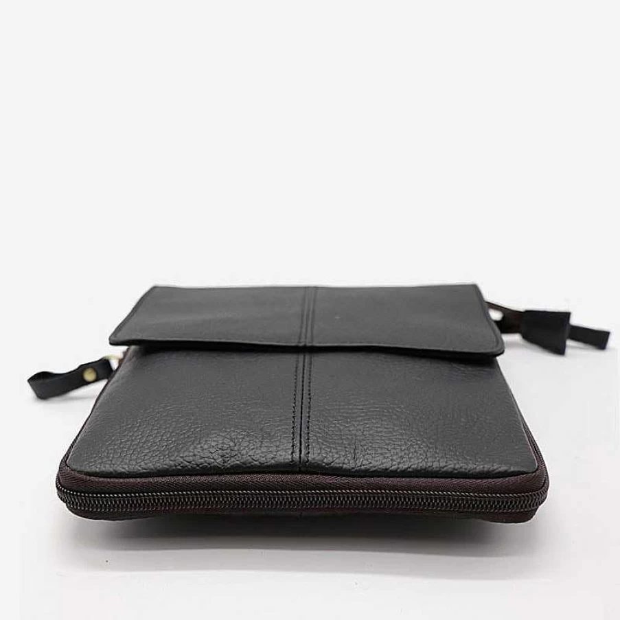"Sac Bandoulière Men's Small Full Grain Leather Crossbody Bag"