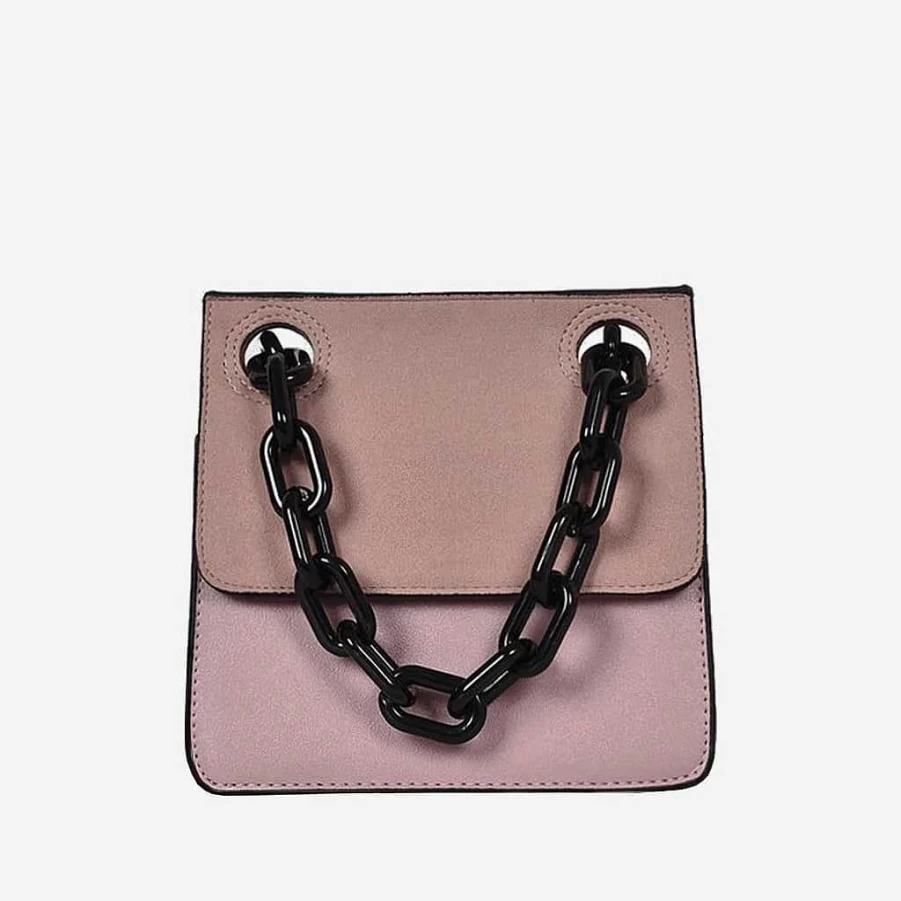 "Sac Bandoulière Women's Small Chunky Mesh Messenger Bag With Chain Shoulder Strap"