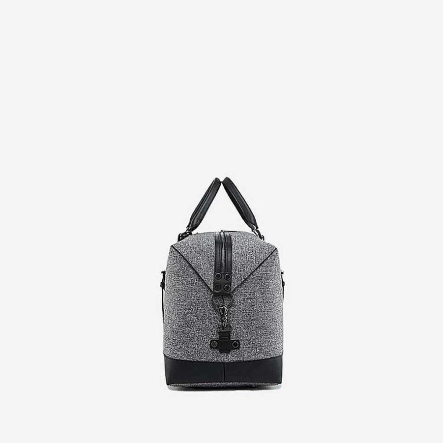 Sac Bandoulière Men's 48-Hour Durable Canvas & Leather Travel Bag for Stylish Essentials
