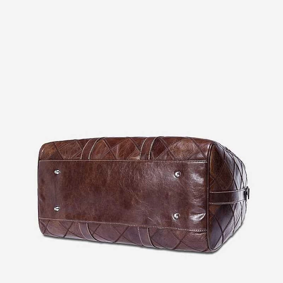 "Sac Bandoulière Genuine Leather Weekender Bag for Men – 48H Travel Duffle"